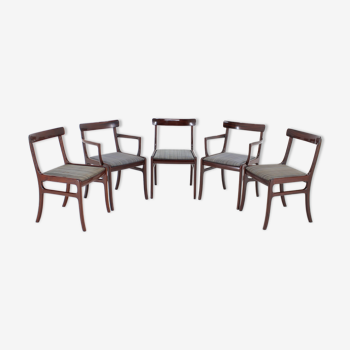 1950s Ole Wanscher chairs in Mahogany Denmark