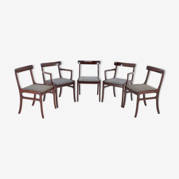 5 chaises d'Ole Wanscher des années 1950 Danemark