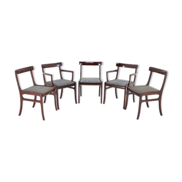 5 chaises d'Ole Wanscher des années 1950 Danemark