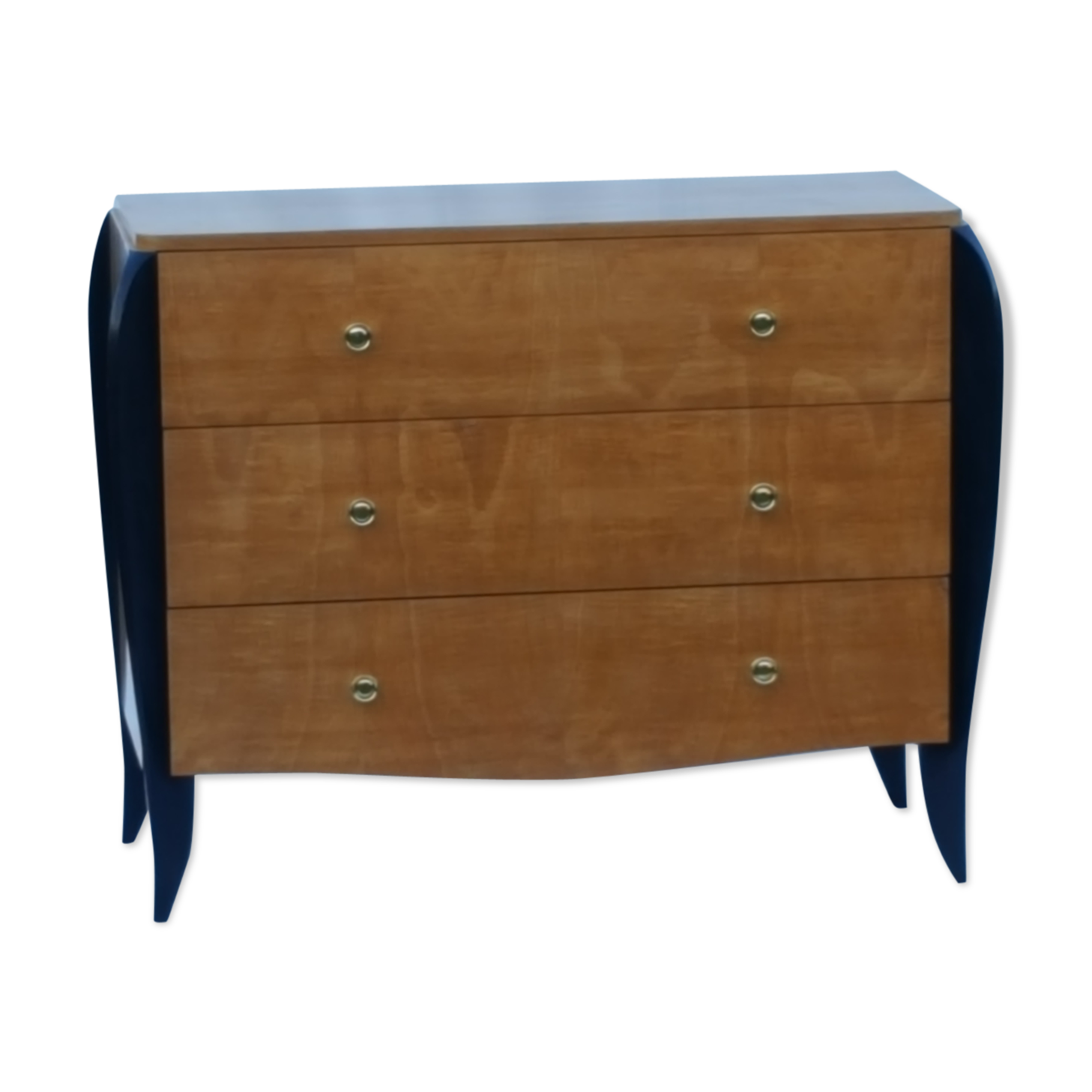 Art deco chest of drawers in sycamore stamped