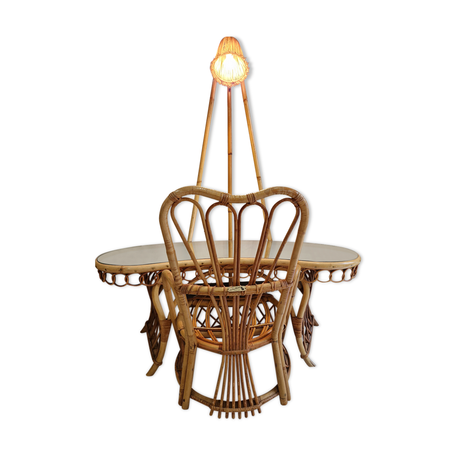 Rattan dressing table Audoux & Minnet