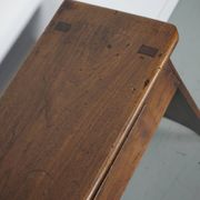 Antique rustic farmhouse fruitwood side table, France, 19th century