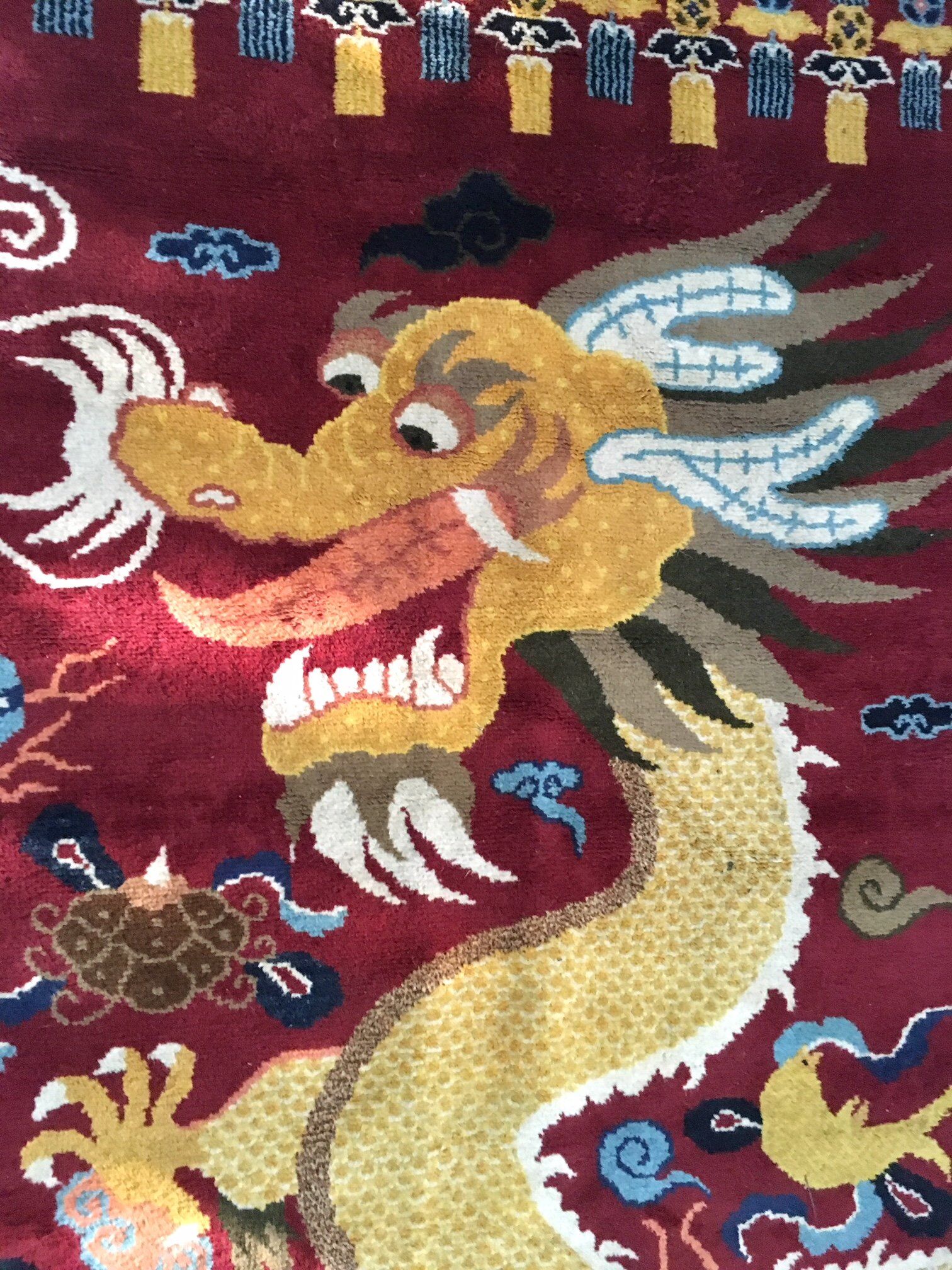 Tapis chinois Ningxia XXe siècle 148x490cm