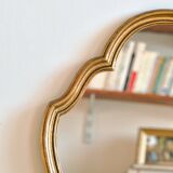1960 mirror in rocaille gilded wood