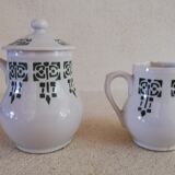 Pot à lait et crémier Art Nouveau