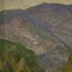Painting Italian signed landscape from the 50s