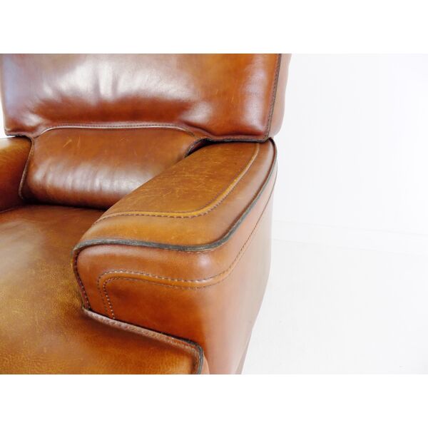 Roche Bobois Set Of 2 Brown Leather, Thomasville Ashby Leather Sofa