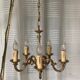 Lustre en bronze doré à 5 bras, époque XXeme