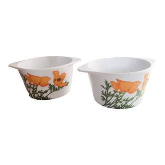 Vintage melamine ear bowls