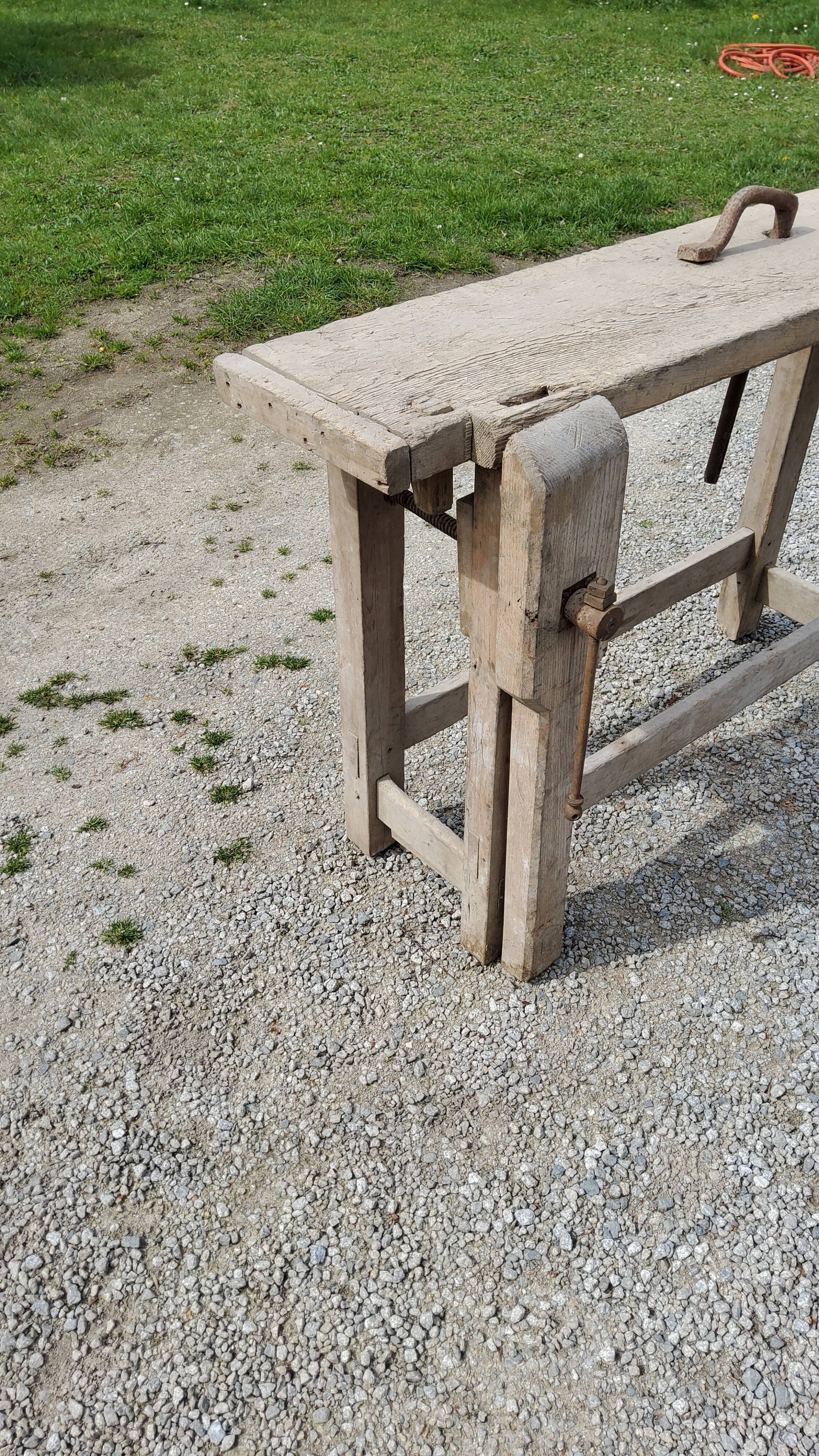 Old wooden workbench 126cm