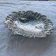 Hammered metal fruit cup vintage floral pattern