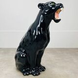 Black panther in ceramic floor 76 cm