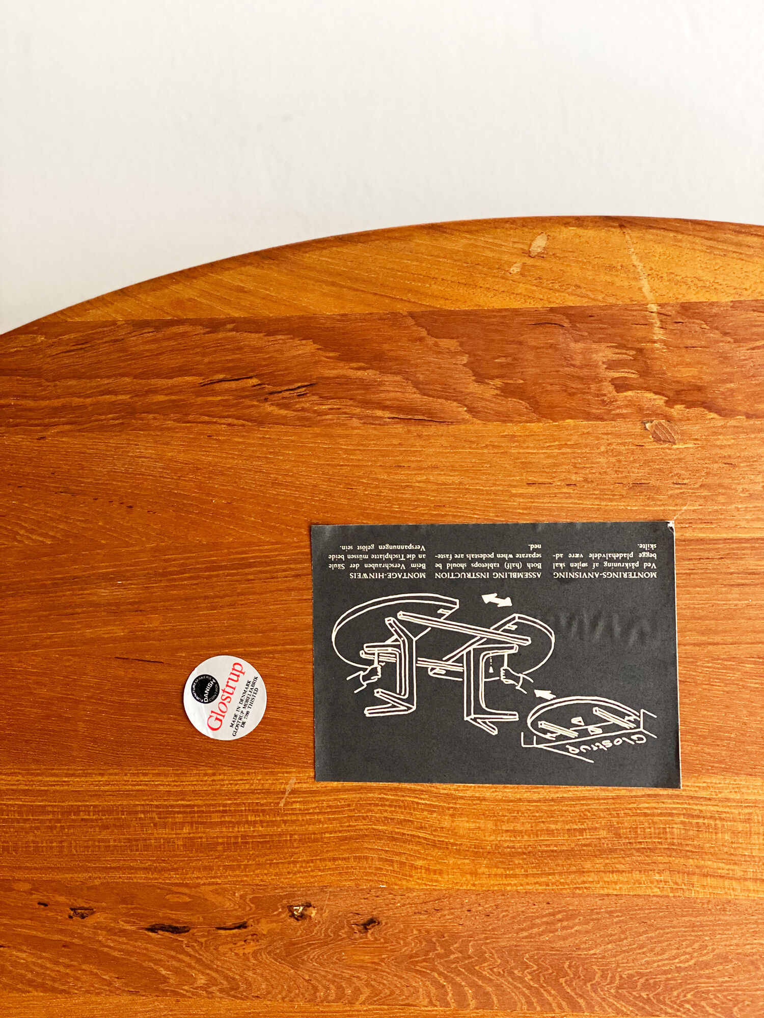 Table à manger extensible ronde en teck du milieu du siècle par Glostrup, Danemark, années 60