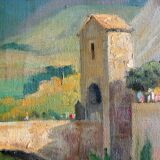 View of a village in the Pyrenees by Louis Courtin 1812-1841