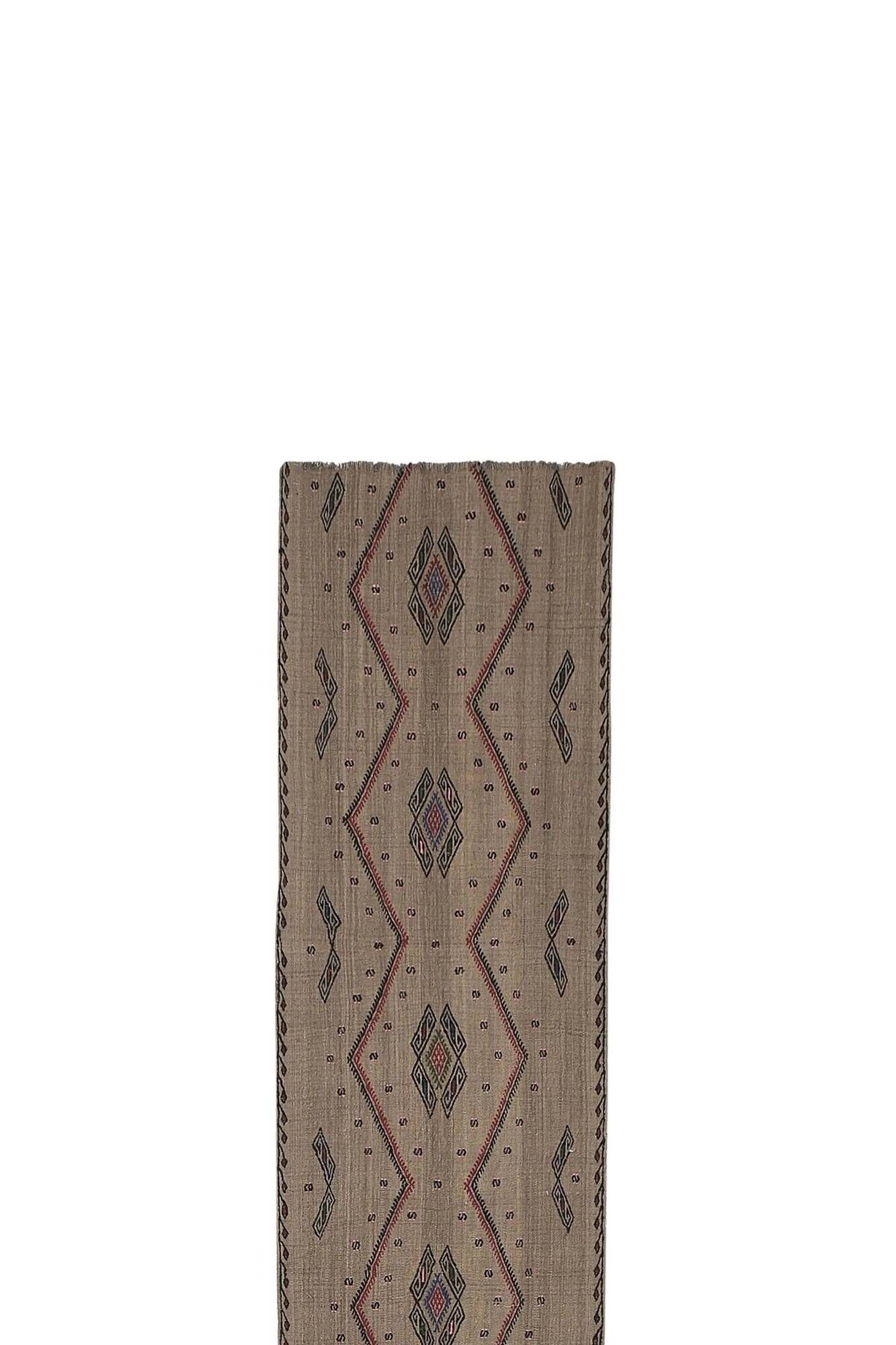 Vintage Turkish hallway rug 55x376 cm