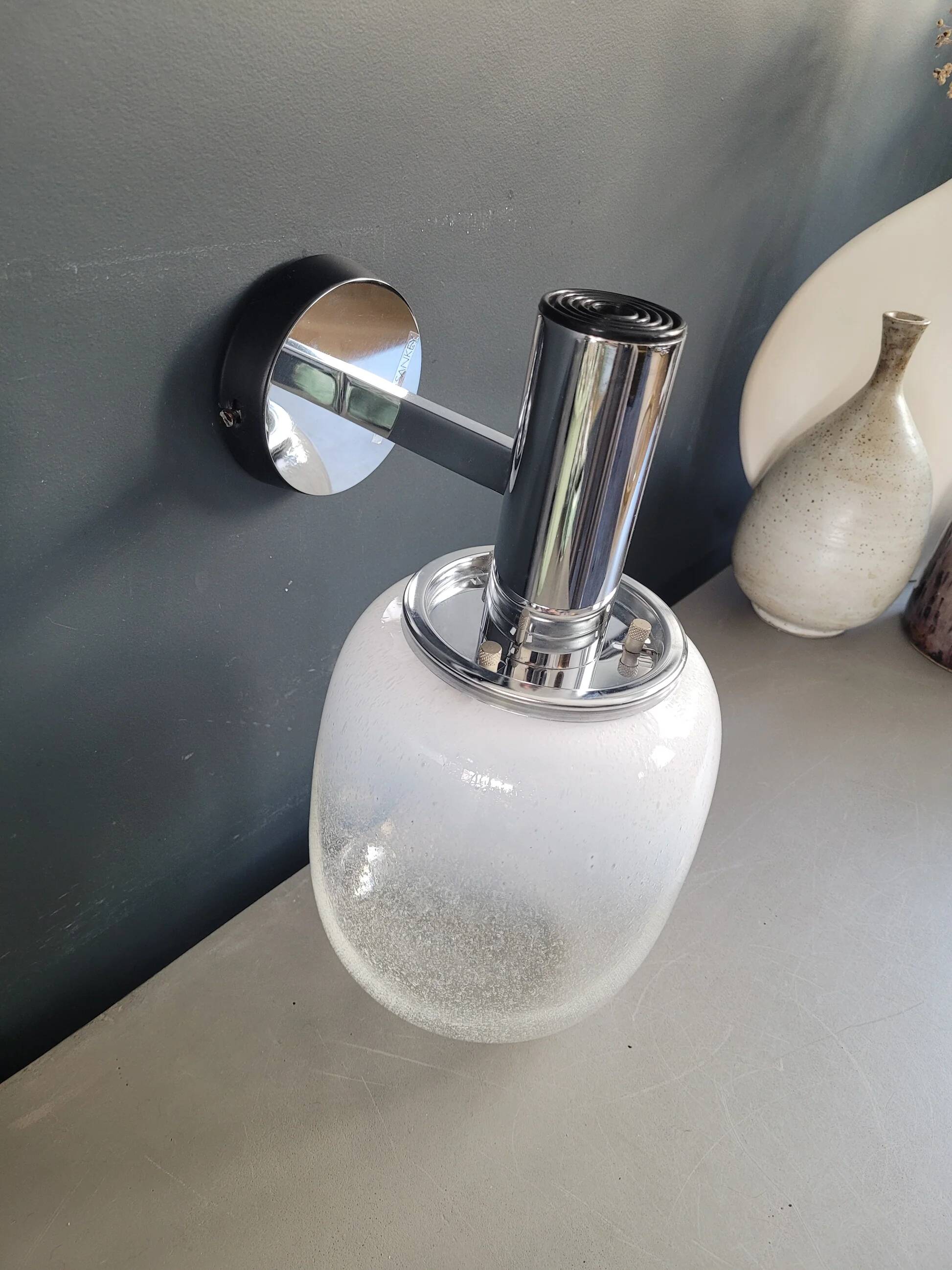 Targetti Sankey two-tone bubbled glass globe wall light - Ref 856