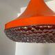Space Age orange designer chandelier from the 70s
