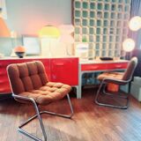 Suite de 6 fauteuils storm d'Yves Christin, airborne 1970
