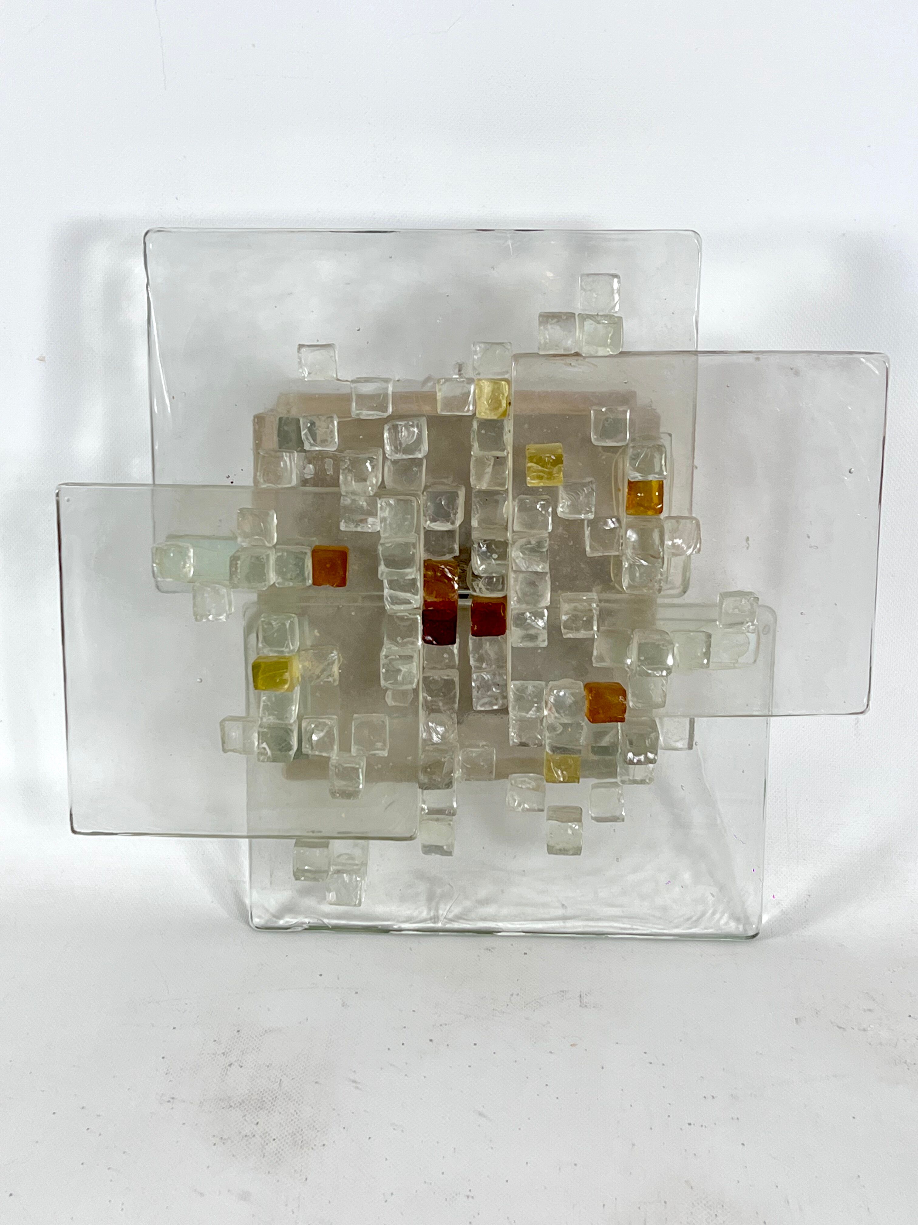 Mid-Century Murano Glass wall light by Albano Poli for Poliarte. Italy 1970s