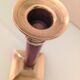 Wooden and brass candle holder art deco style