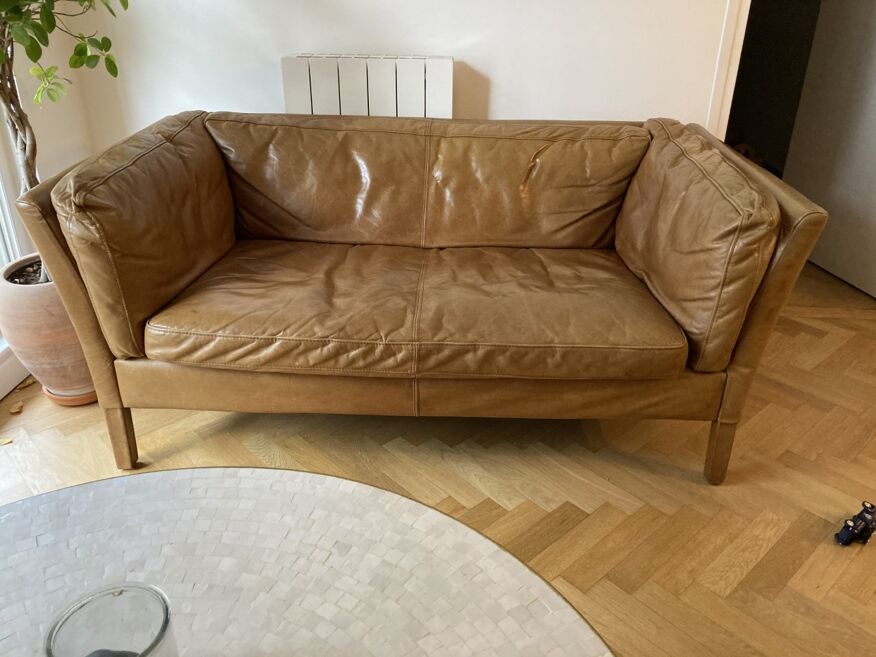 Canapé en cuir de la marque Flamant | Selency