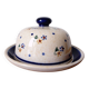 Hand-painted ceramic bell butter dish. Poland