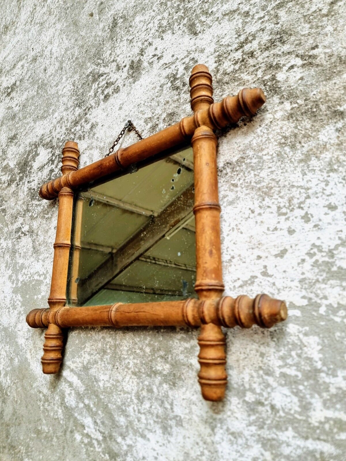 Antique mirror french wall mirror faux bamboo