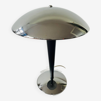 Unique Dakapo Lamp. Chrome art deco table lamp Ikea 1980s. Bauhaus style mushroom lamp