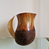 Olive wood pitcher