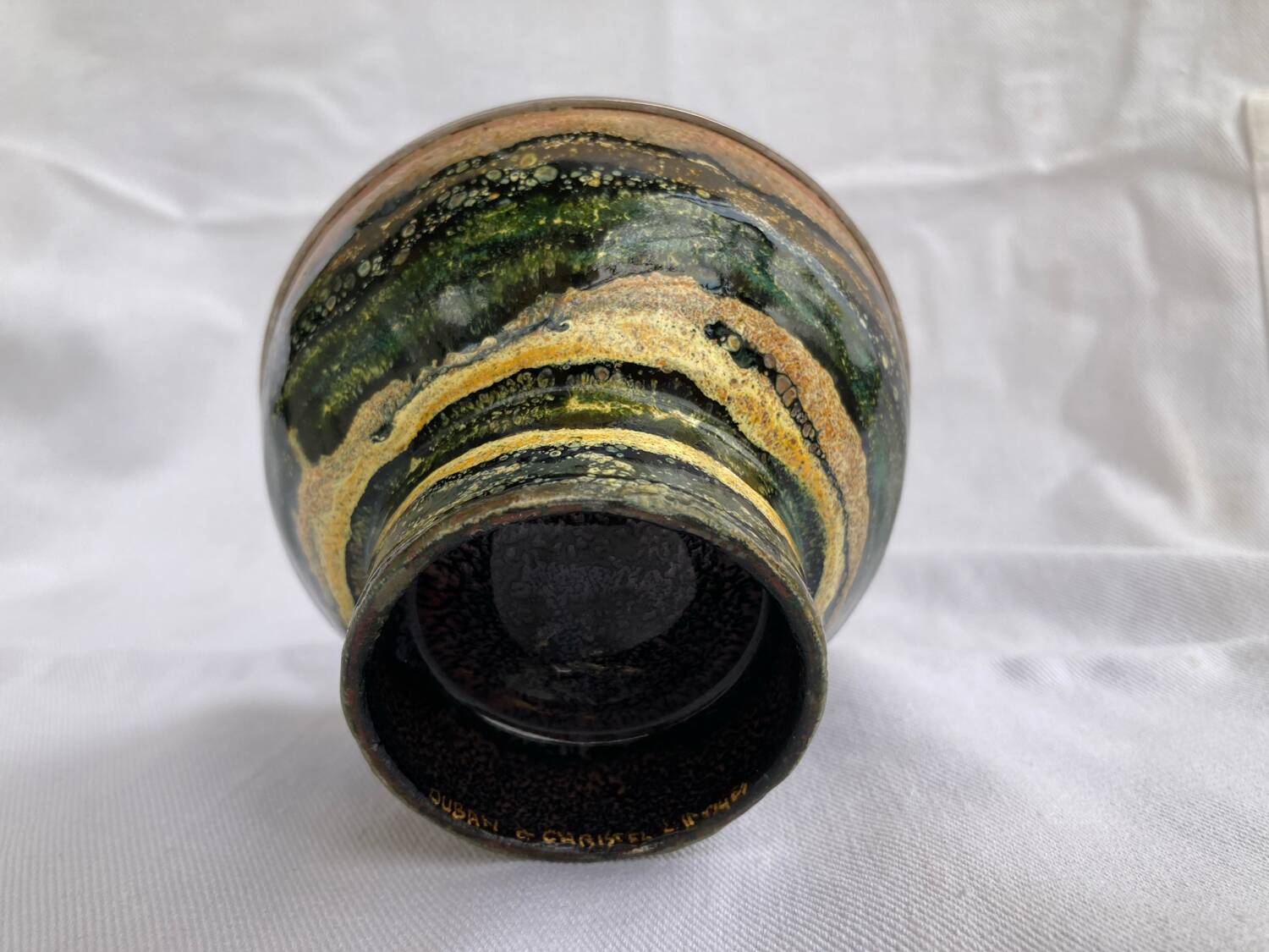 Small Limoges enameled dish, Duban & Christel