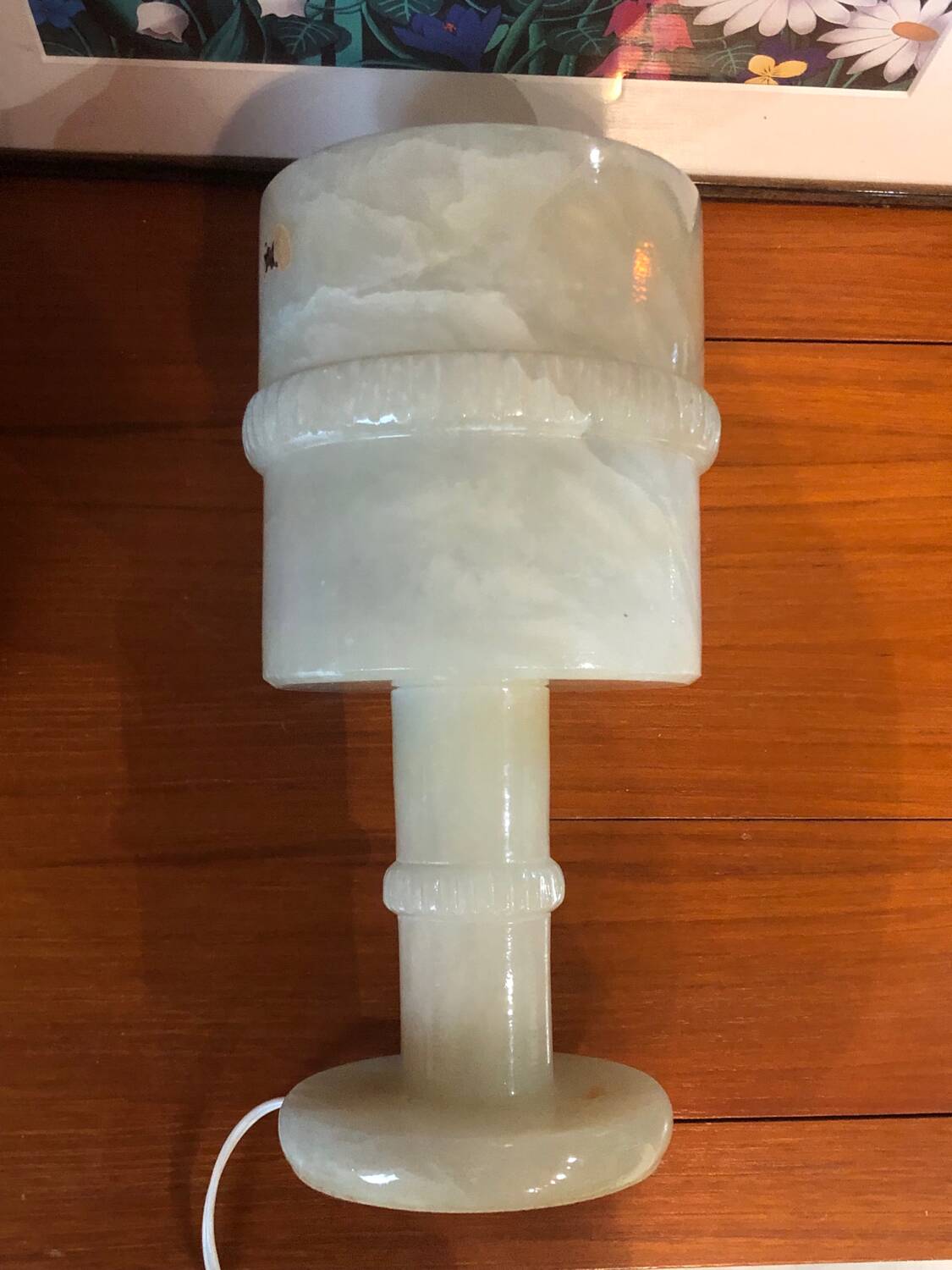 Magnificent vintage alabaster lamp from the 70s