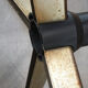 Stool footrest brown leather 1970