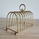 Foie gras presentation service dish in metal and glass and its toast holder