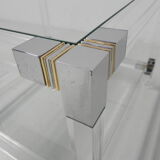 Hollywood Regency coffee table with perspex frame