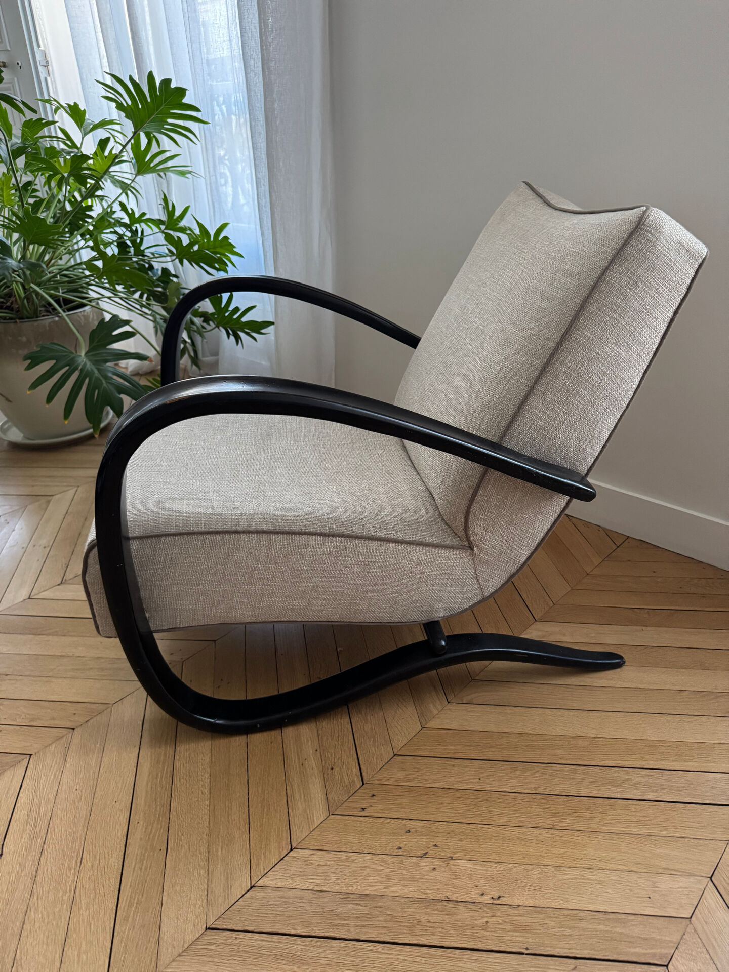 2 Armchairs Model H 269 by Jindrich Halabala, 1930-40s
