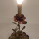 Wrought iron table lamp and gold leaf. France, 1950