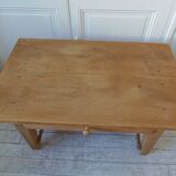 Coffee table made from a vintage solid oak table