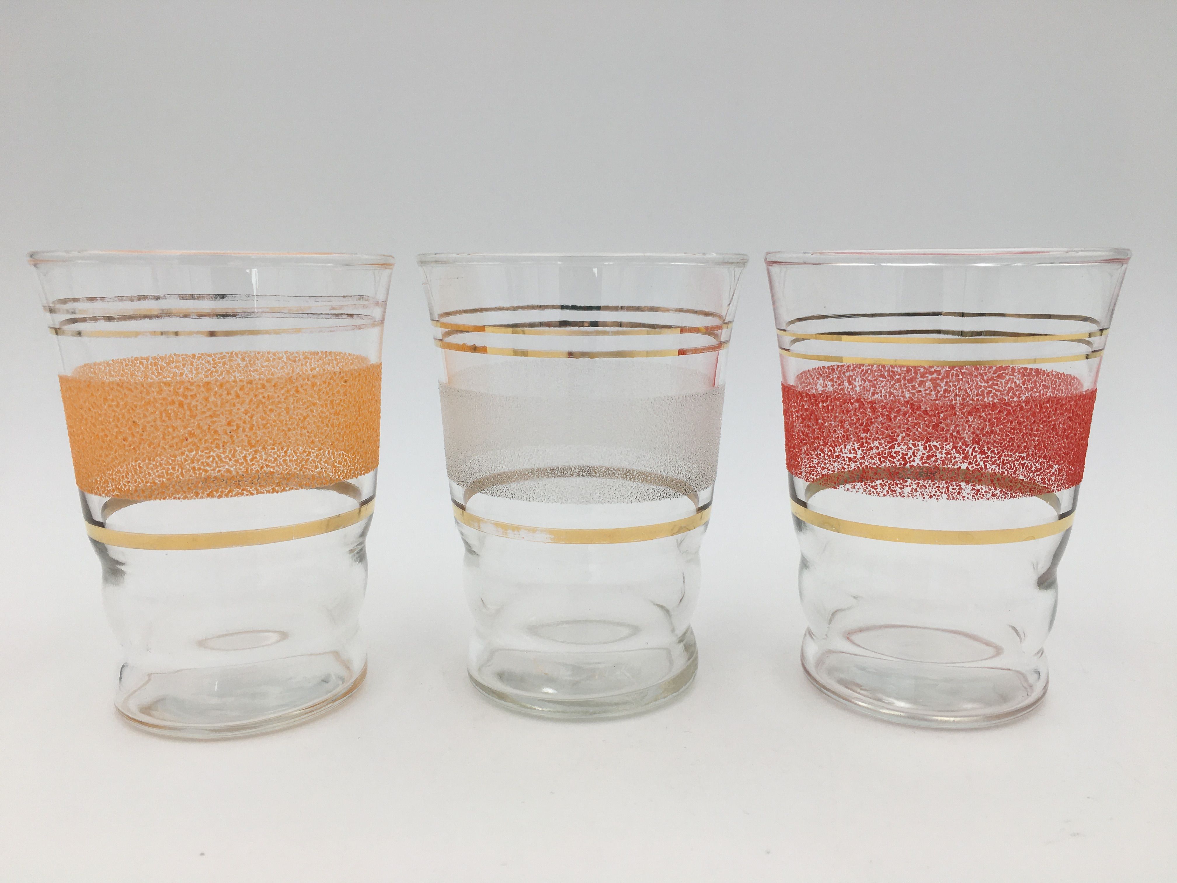 Set of six vintage glasses