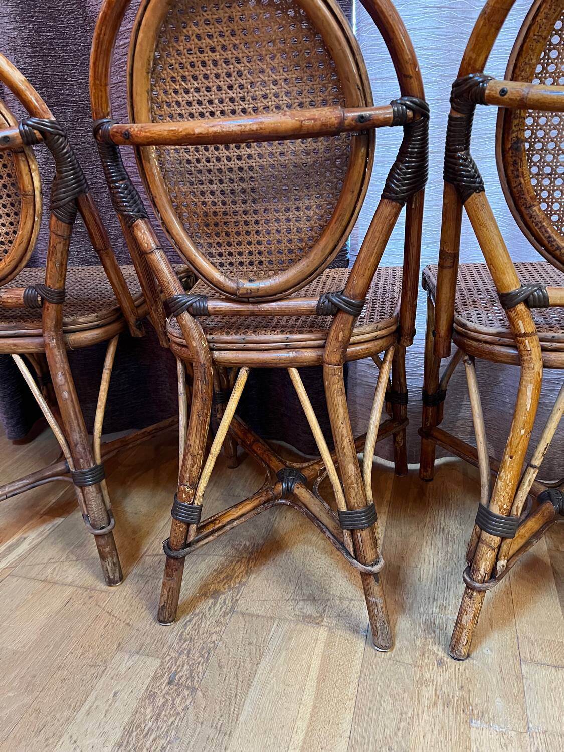 Chaises bistrot rotin