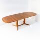 Table à manger extensible ovale vintage Gudme danoise en teck massif des années 1960
