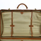 Set three vintage leather suitcases