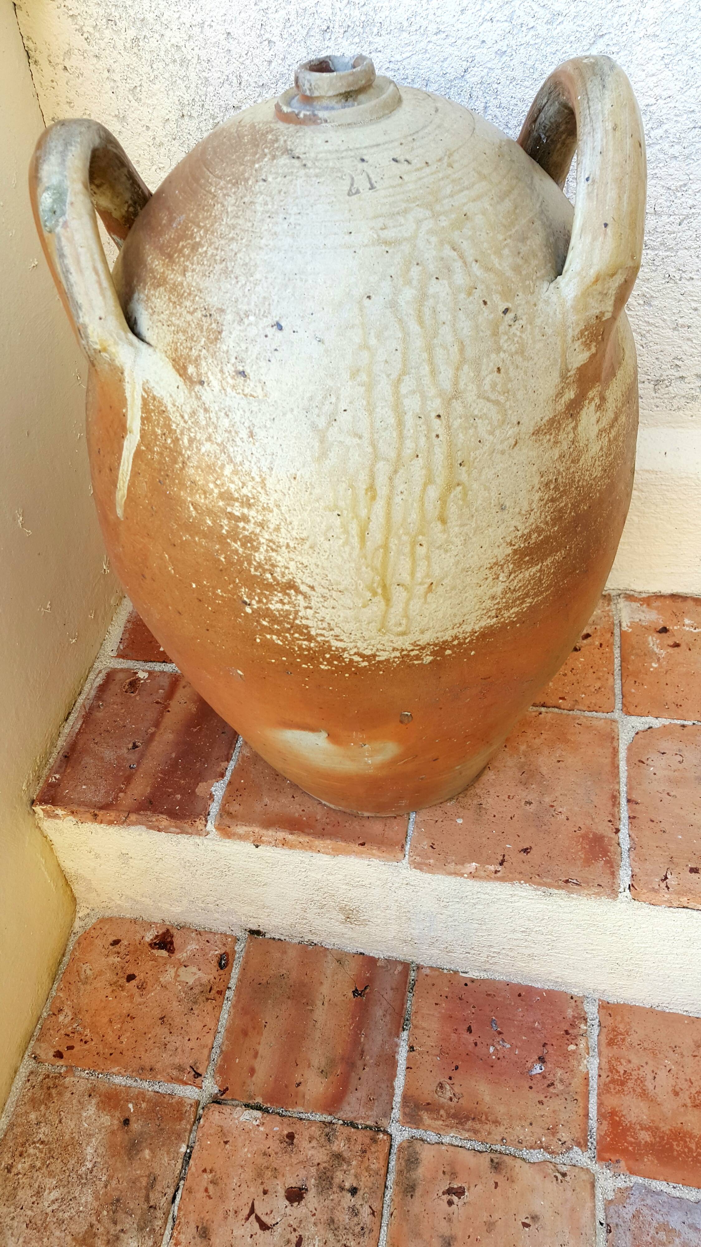 Wine jar in varnished stoneware 21 liters