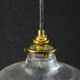 Holophane suspension in translucent glass delivered with brass socket and new cable