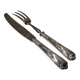 Carving service for 2 pieces, silver-plated metal, Ercuis silversmith, Louis XV style, 29