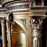 Superb early 19th century church tabernacle in gilded stuccoed wood