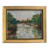 Oil on canvas "Landscape with Bridge" early 20th century