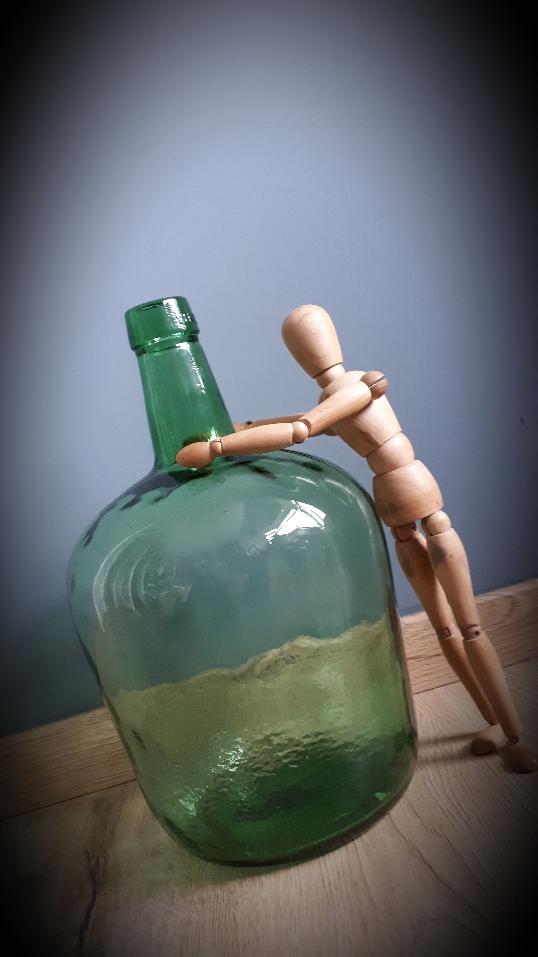 Demijohn 5 L clear green