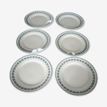 6 assiettes plates Moulin des loups rachel