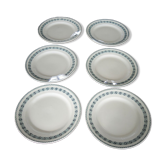 6 assiettes plates Moulin des loups rachel