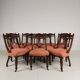 Set of 12 Late Victorian Walnut Dining Chairs with Original Castors
